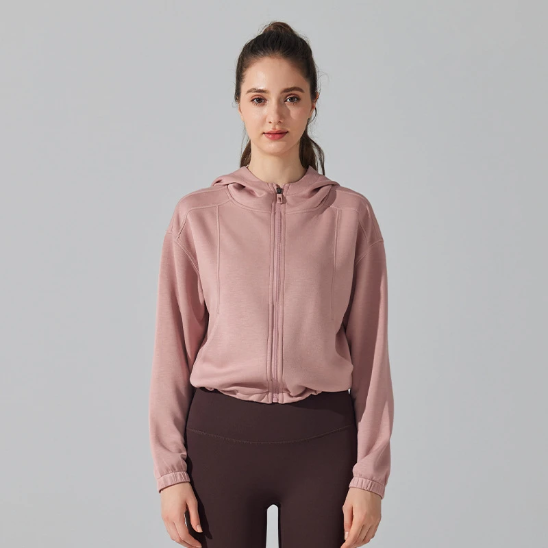 

Winter Women Loose Sport Hoodies Keep Warm Yoga Running Jackets Thermal Long Sleeves Sweatshirts Gym Fitness Hooded Tops Coat