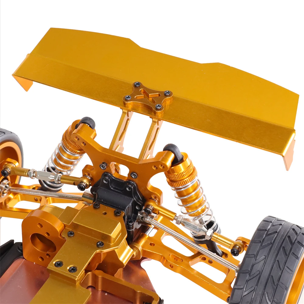 Aile arrière en métal améliorée pour Wltoys 124016 124017 124018 124019 144001 1/12 1/14 RC, pièces de rechange pour voitures, accessoires