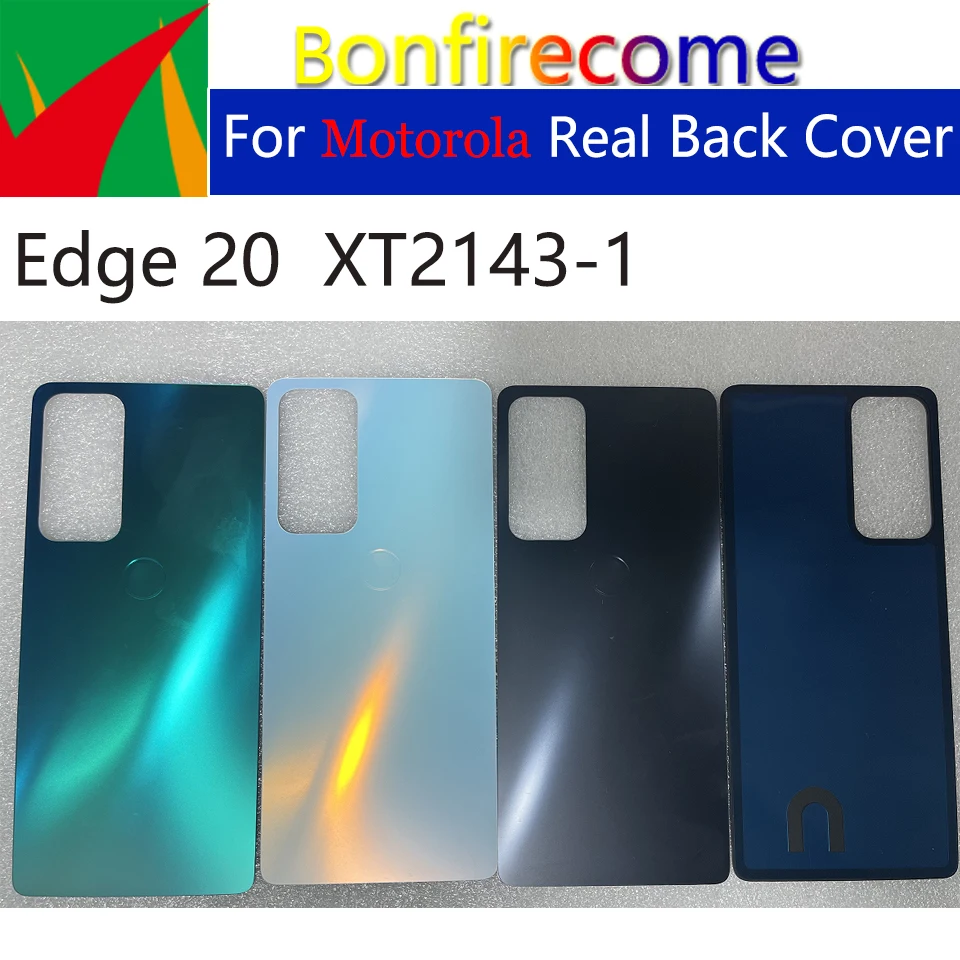 For Motorola Moto Edge 20 XT2143-1 Battery Back Cover Housing Glass Real Door Case Replacement