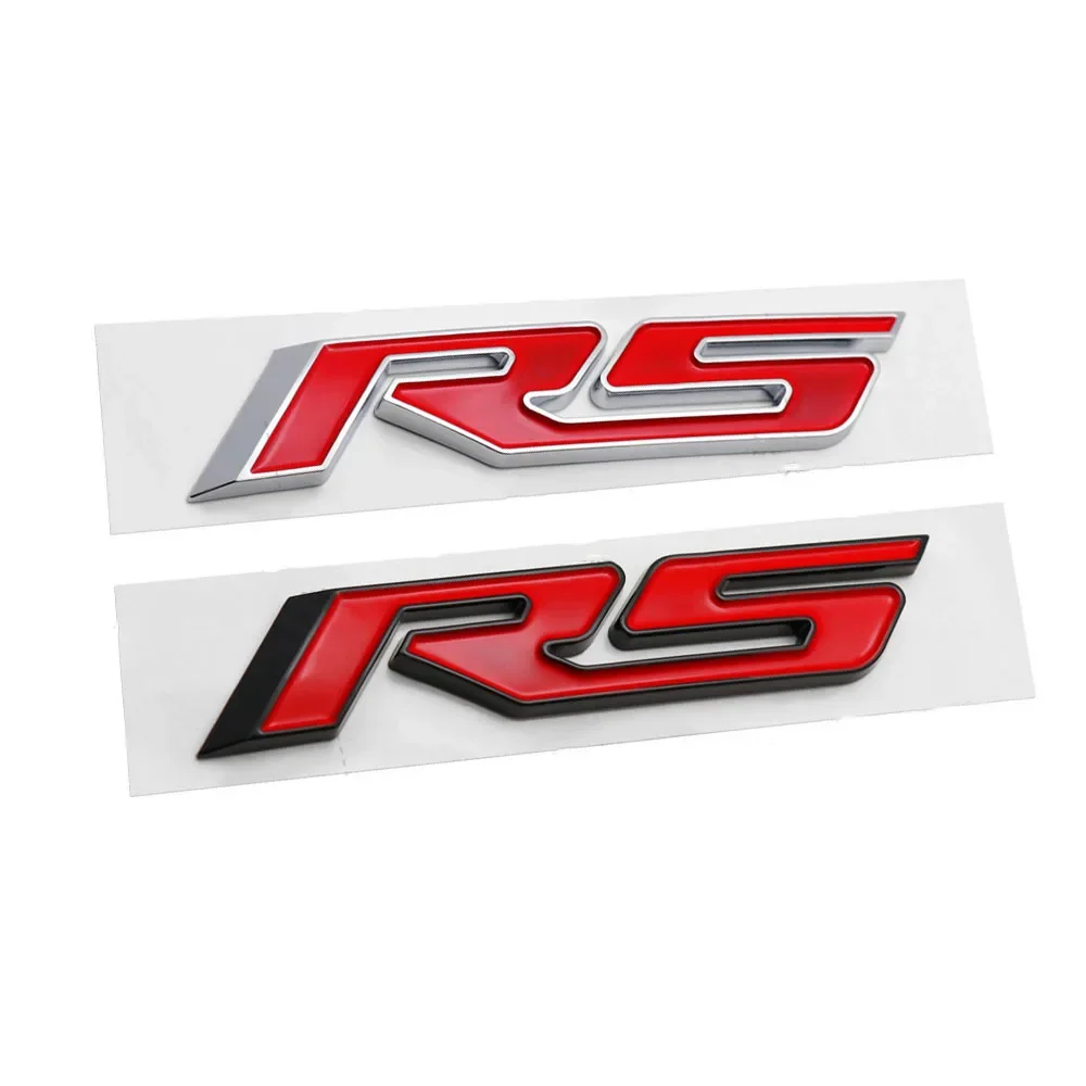 Emblema de maletero de coche con logotipo RS, pegatina para Chevrolet Cavalier Onix Cruze Aveo Silverado, accesorios exteriores para automóviles
