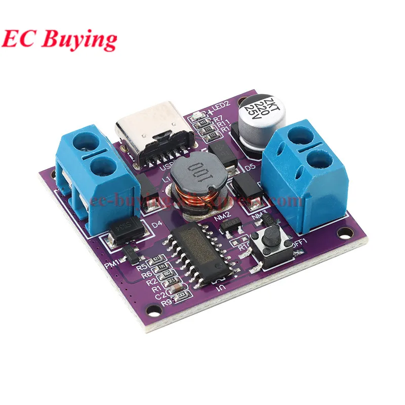 DC Motor Driver with 3 Speed ​​Switch 5V/7V/9V and Charging Function PWM Brushless Motor Fan 3-Speed ​​Controller Module