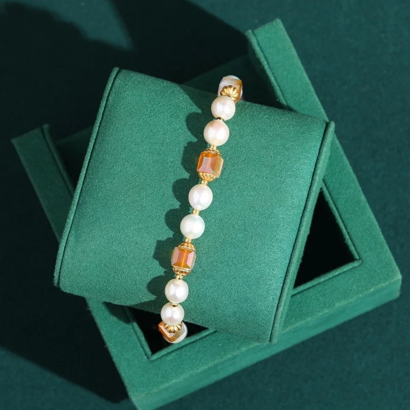 

Vintage Pearl Bracelet Freshwater Woman Luxury Wedding Gold Color 2026 Decorations Birthday Party Accessories Trend High Quality