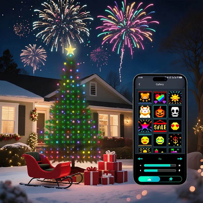 [أضواء شجرة عيد الميلاد DIY] 400LED 7FT أضواء شجرة عيد الميلاد مع جهاز التحكم عن بعد والتطبيق لديكور العطلة الداخلية/الخارجية