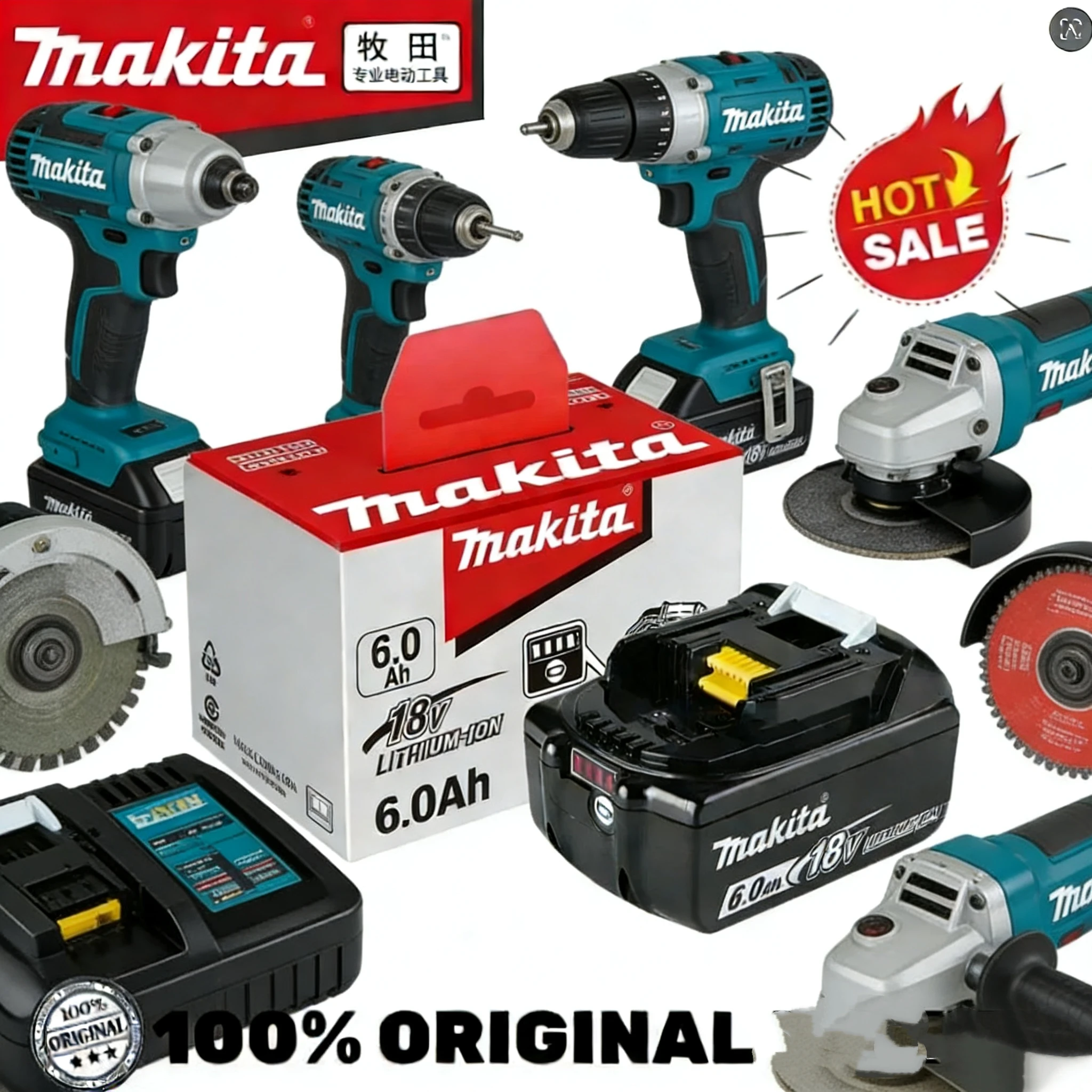 

100% Оригинальный литиевый аккумулятор Makita 6Ач/5Ач/3Ач для Makita 18В, замена для моделей BL1830B, BL1850B, BL1850, BL1840, BL1860, BL1815