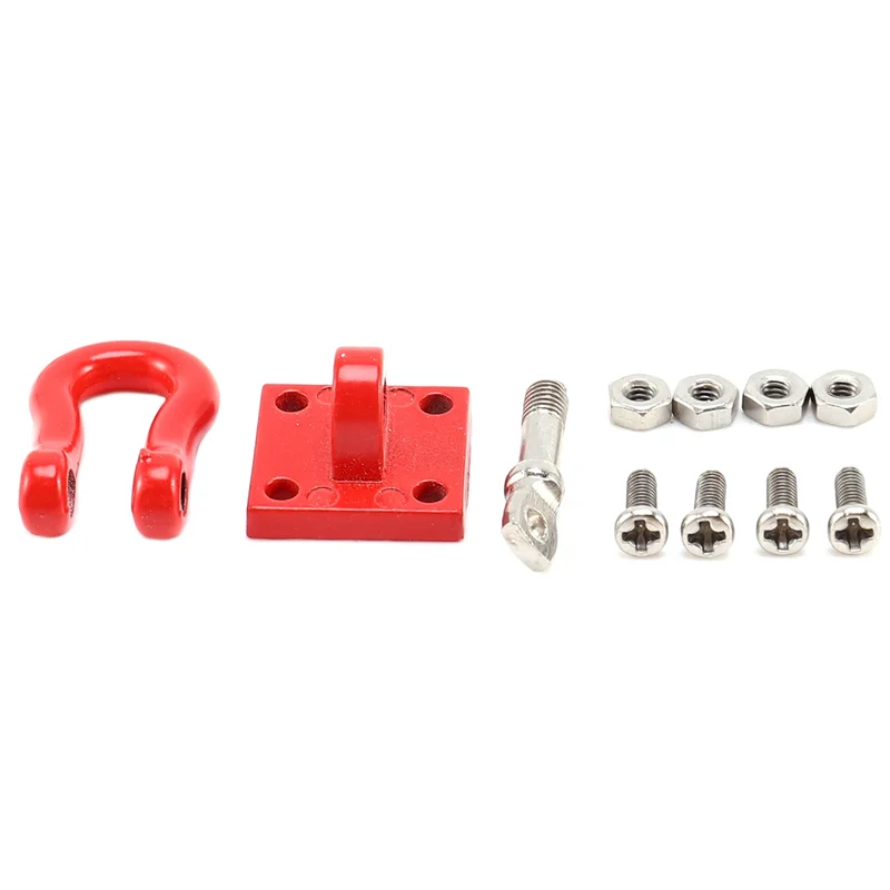 3X 2Pcs Metal Front Rear Bumper Rescue Trailer Hook & Mount Set for Wpl RC Car Truck Light Weight Durable Parts