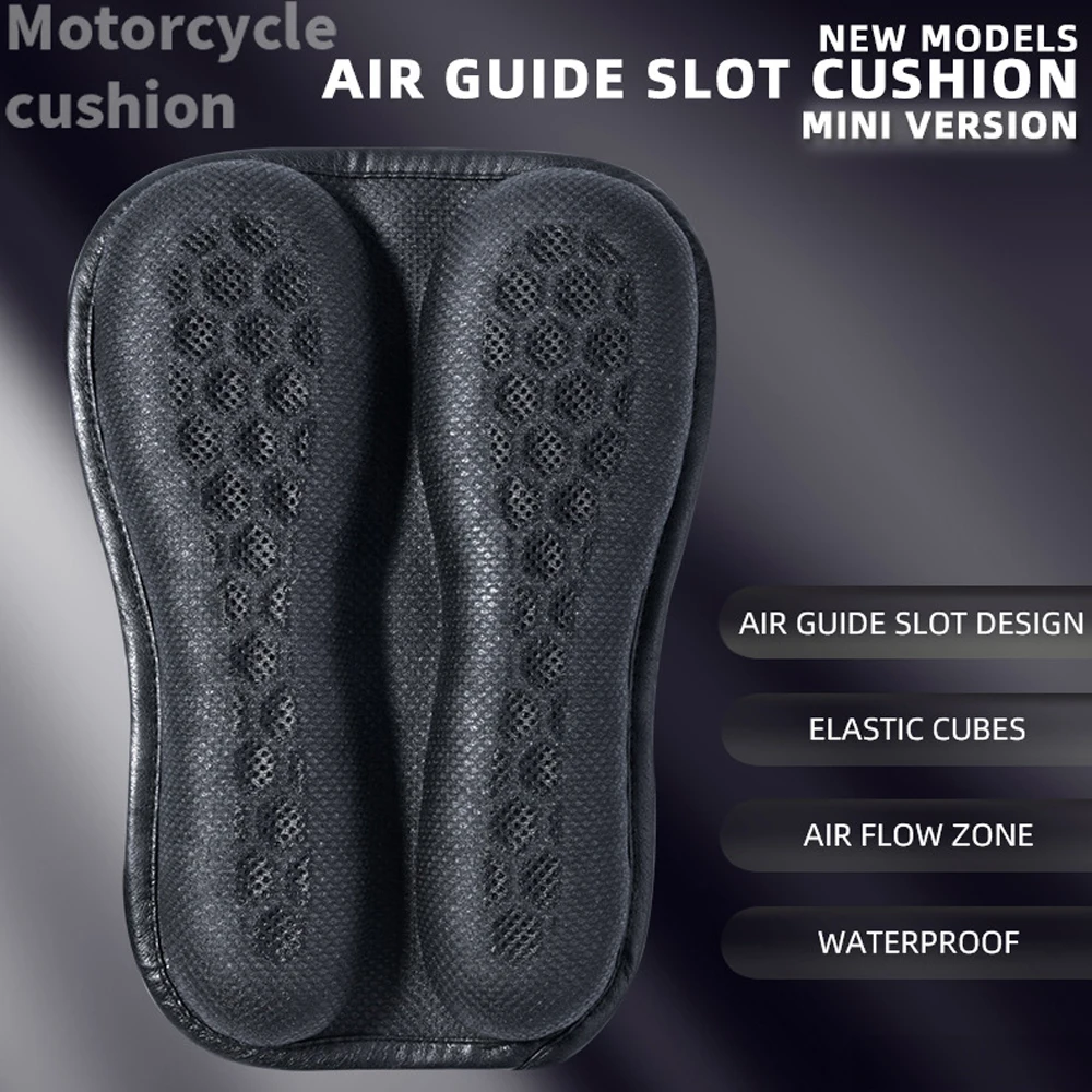 Anti-slip Motorcycle Seat Cushion 3D Honeycomb Motorcycle Gel Seat Breathable Moto Saddle Cushion Slow Rebound Memory Gel Pad