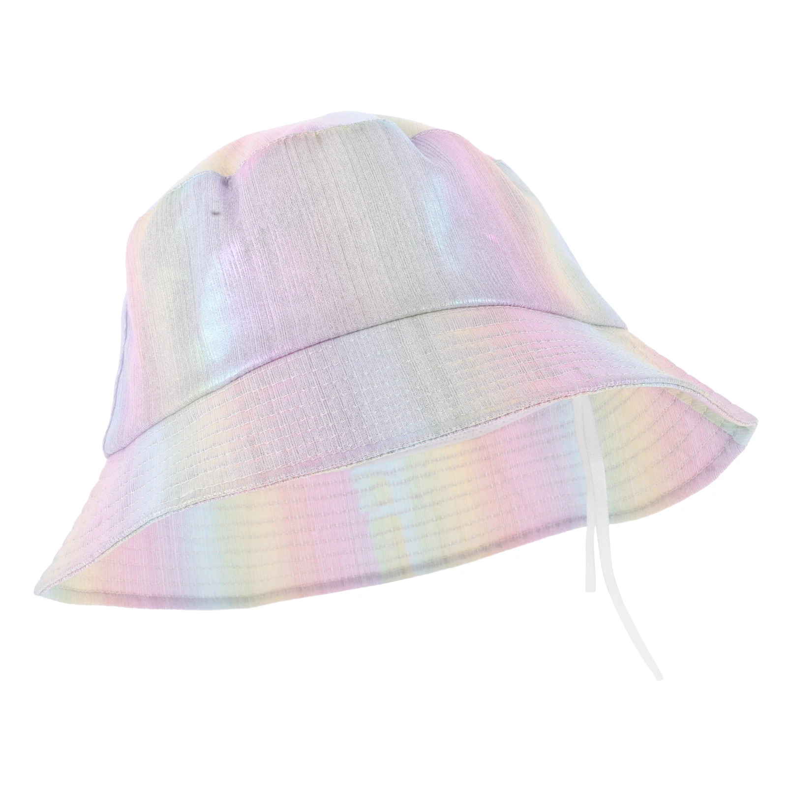 

Colorful Shiny Bucket Hat Foldable Wide Brim Sun Hat Women Beach Summer Fashion Punk Accessory Hip Hop Style UV Protection