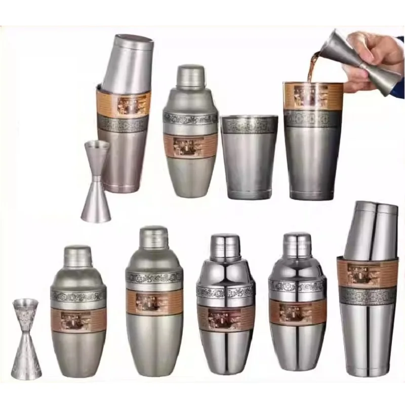 

Nostalgic Chaplin Shaker Engraving Stainless Steel Cocktail Boston Bar Shaker Cocktail Tool