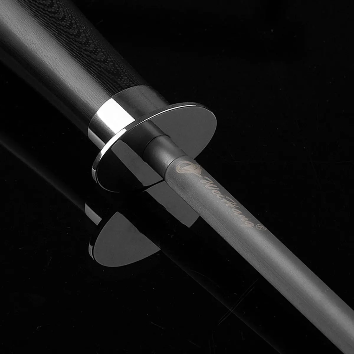 

Точильная палочка сверхтонкой зернистостью с диаметром 8,000 проводов, профессиональная точильная палочка для шеф-повара и мясника, твердая стальная конструкция