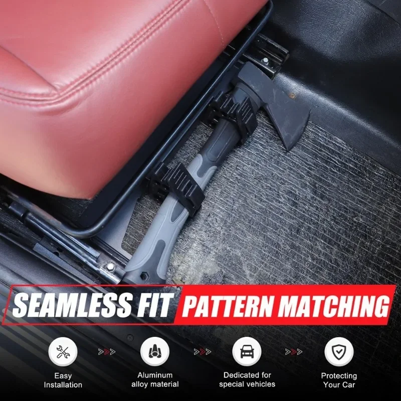 

For Lada Niva 2009-2019 Aluminum Alloy Black Car Under Seat Flashlight Holder Bracket Interior Car Accessories