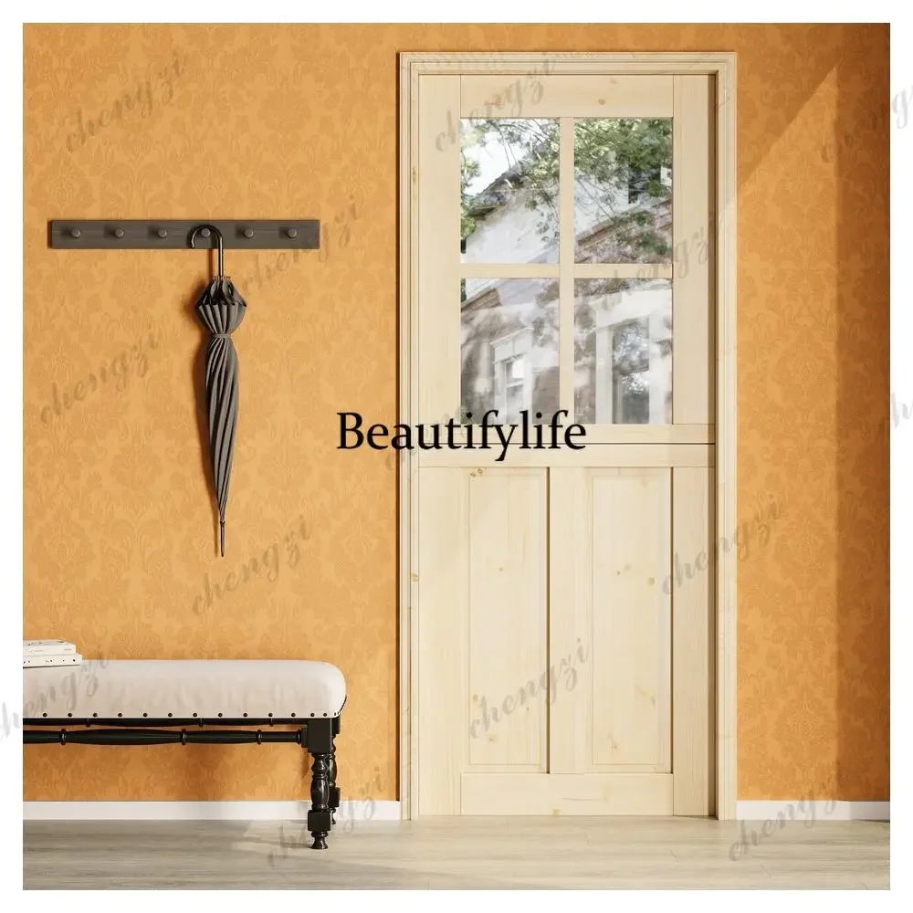 K153   Customized Luxury Interior Wooden Door Natural Wood Veneer Excellent Sealing Soundproof Custom Size Villa Dining Room Doo