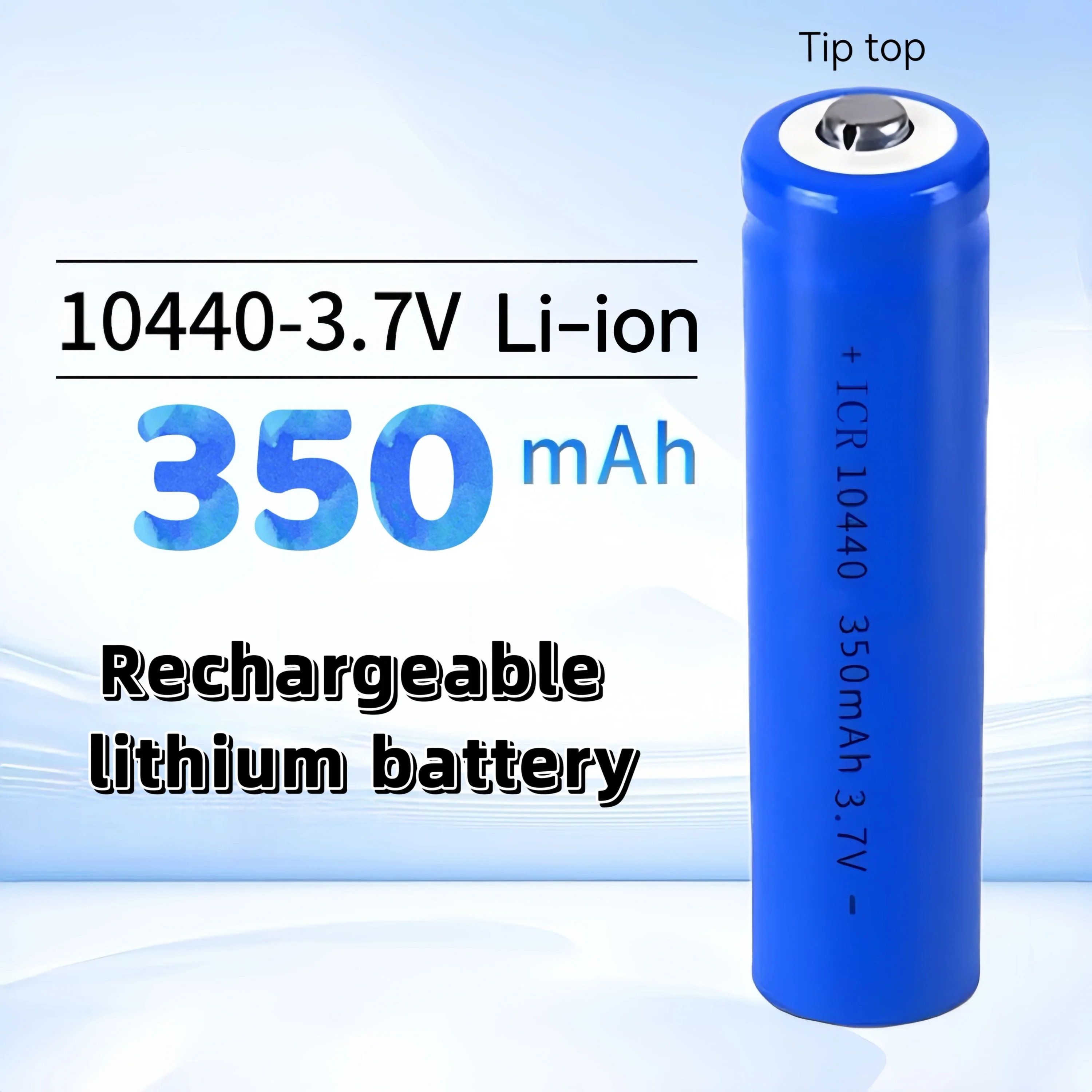 10440 3.7V 350mAh AAA Rechargeable Lithium Battery with tip top for Electric toothbrush Shaver Juicer Speaker keyboard Mouse