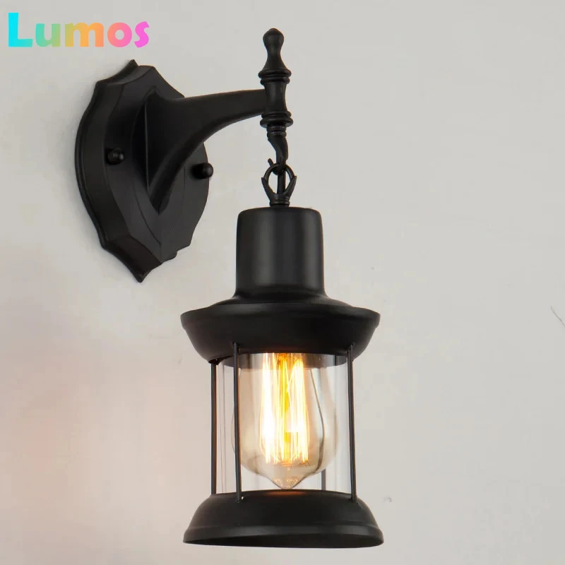 

A64 American Retro Loft Bar Cafe Bedside Bedroom Wall Restaurant Stair Aisle Corridor Industrial Glass Lamp Home Design