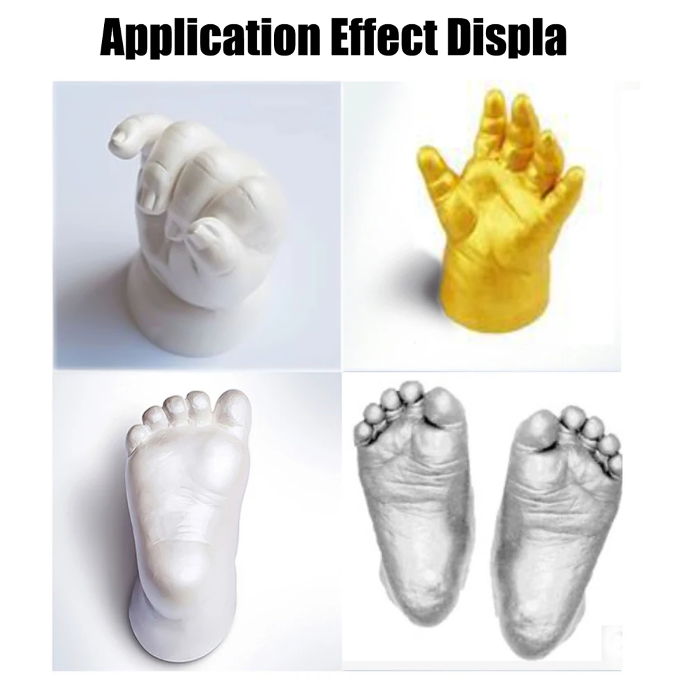 3D Handmade Mini Handprints Footprints Model Powder Gifts Mold DIY Clone Powder Set For Baby Kids Footprints Model Souvenir Gift