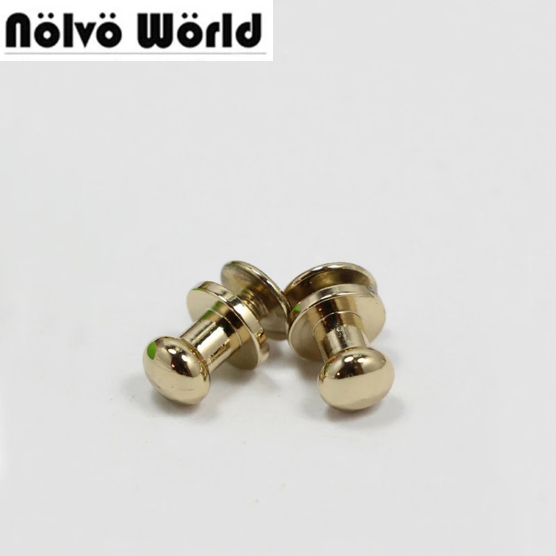 

50pcs 6mm Stud Screw Round Head Nail Leather Screw Rivet Chicago Button for DIY Bags Handbag Purse Wallte Decoration Metal Parts