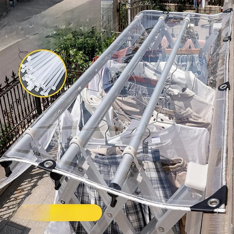 No-Drill Window Rain Shield Outdoor Transparent Rain Barrier PVC Material for Balcony And Home Use Instant Rain Protection