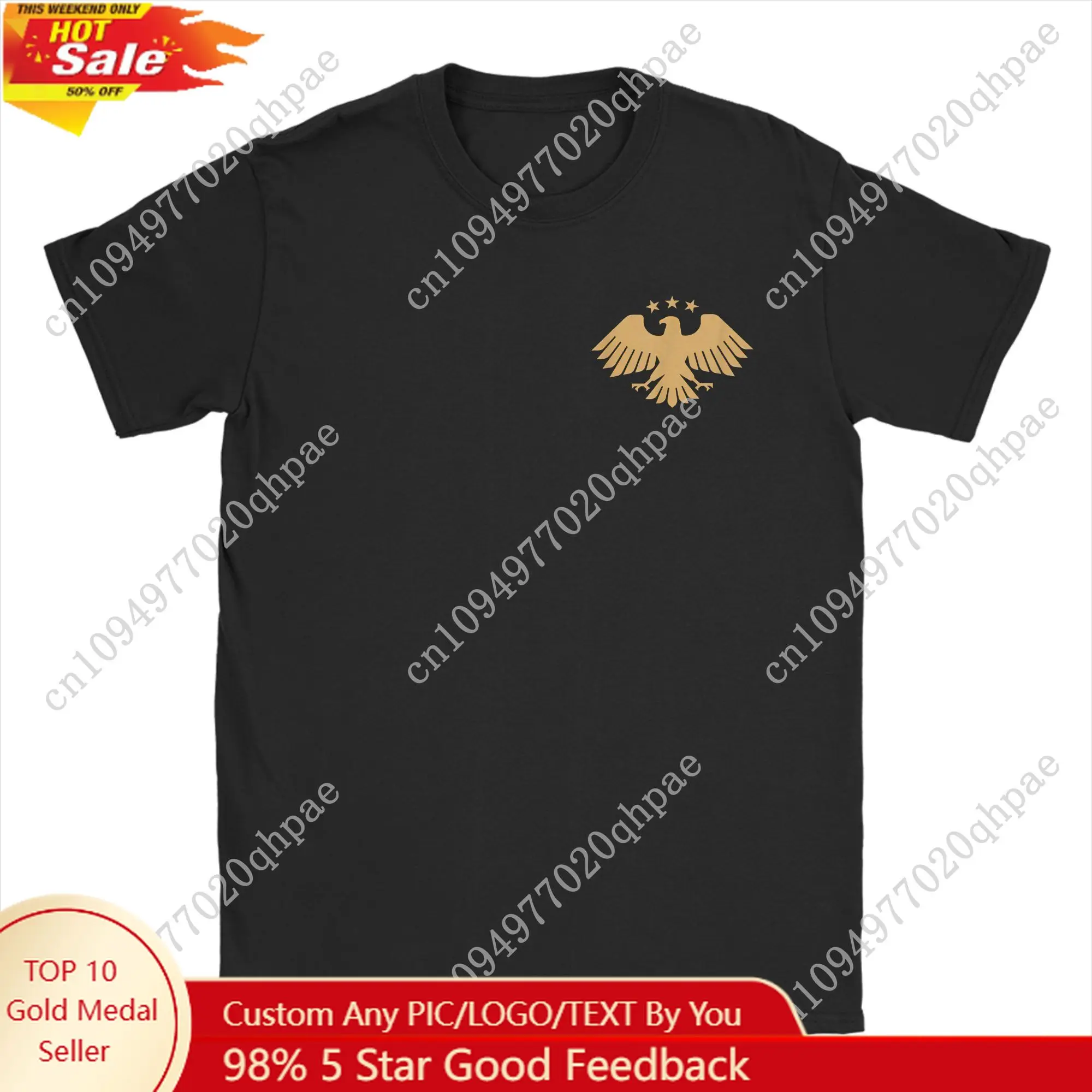 

Men's T-Shirt Eagle of Syria 2025 Symbol Casual Pure Cotton Tees Short Sleeve Syrian Proud T Shirt Round Collar Clothing Printed