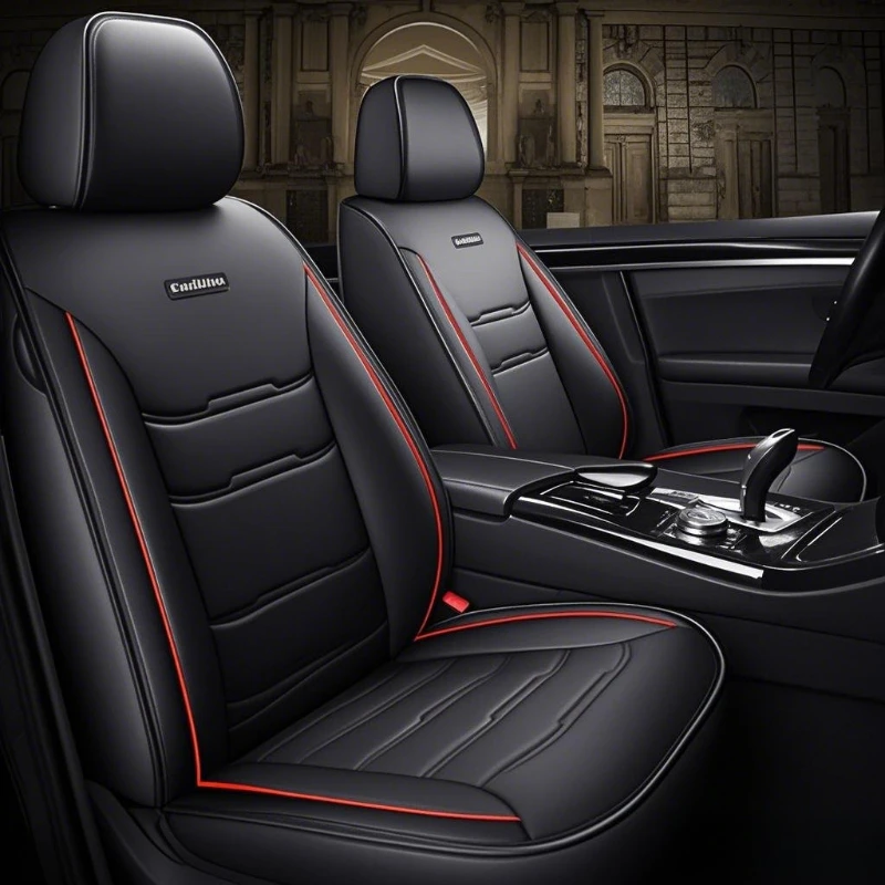 

New Comfortable Full Leather Car Seat Covers Full Coverage All Season Universal Fit for Cars SUVs Trucks Premium Durable
