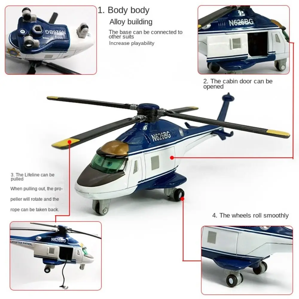 Alloy Pixar Planes Toys Cute Lifelike Cartoon Airplane Model Helicopter Model Toy