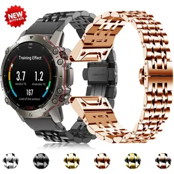 26 22 20mm Quickfit Watch Metal Strap For Garmin Fenix 7S 7x 7 6S 6X 6 Pro 5X 5 5S 935 945 Enduro Gen2 Stainless steel Wristband