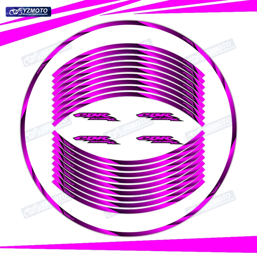 

For Honda CBR929RR CBR 929RR Motorcycle Racing Sticker 17 Inch Front And Rear Wheel Hub Reflective Decoration Rim Decal Stickers