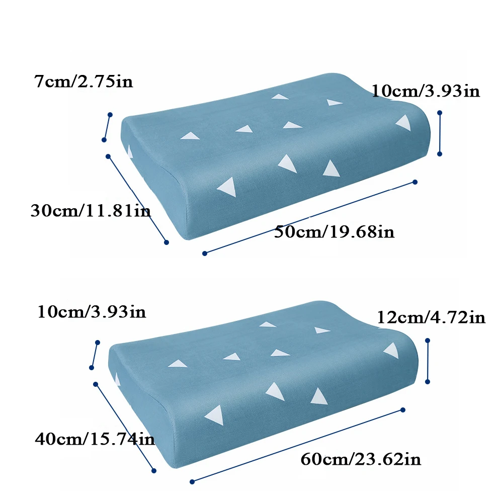 Latex Pillow Pillowcase Wavy Shape Memory Pillow Cases Silica Gel Pillow Special Pillowcase Swan Printing Neck Cushion Cover