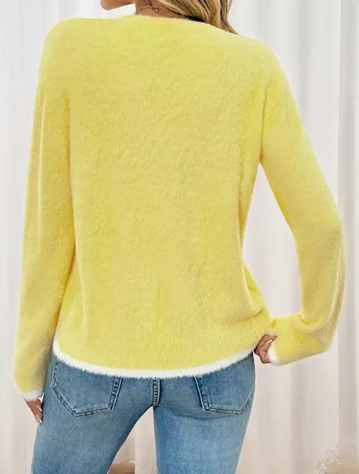 الخريف والشتاء تصميم جديد غير رسمي وبسيط على طراز فتاة، ربطة عنق من الدانتيل سترة أمامية مربوطة، سترة سترة نسائية أنيقة #6