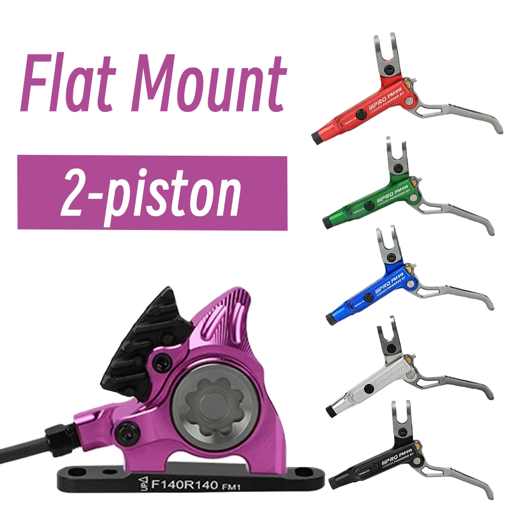 

2-piston Hydraulic Brake Flat Mount Double Piston Brake Hydraulic Disc Brake Set Front Rear Hydraulic Brakes for Road Bike