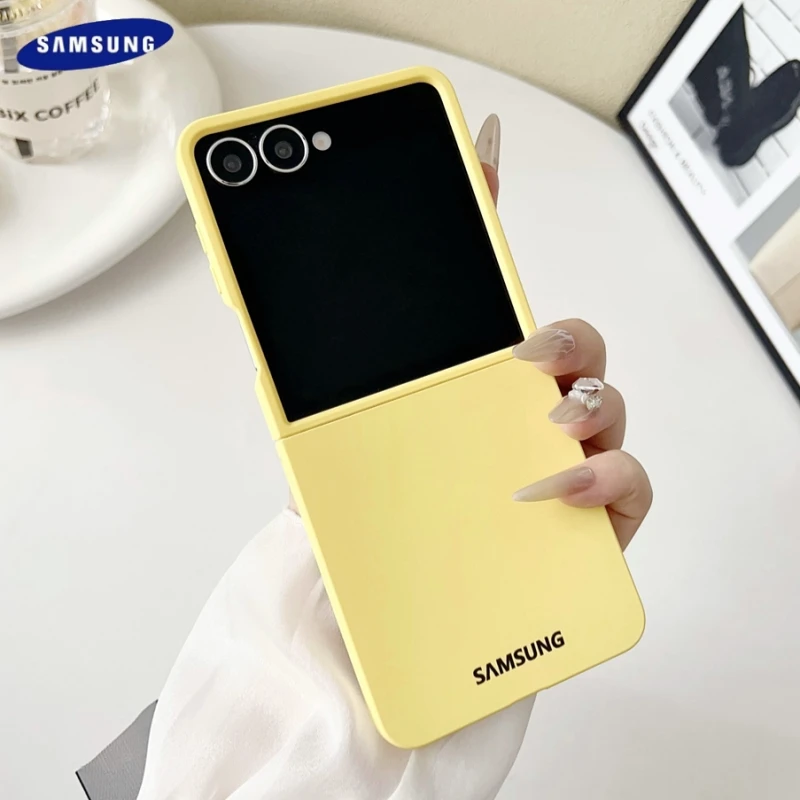 الأصلي السائل سيليكون حافظة هاتف الكمبيوتر سامسونج غالاكسي Z Flip 7 6 5 4 3 5G ماتي الجلد للصدمات كاندي الألوان غطاء ناعم Z Flip7 #2