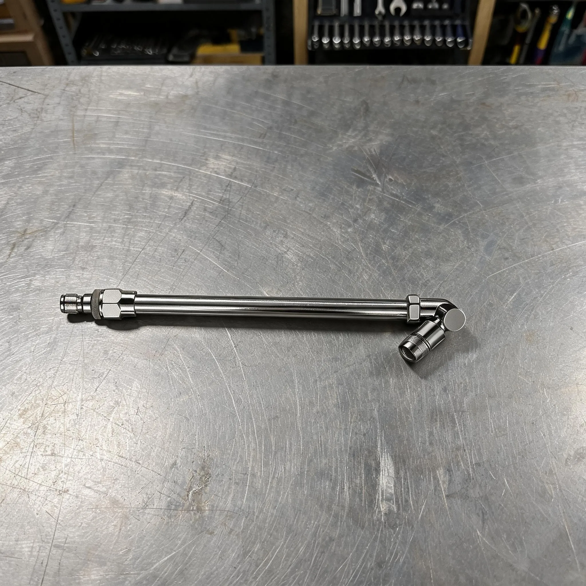 Stainless Steel AC Cleaning Wand 1/4 inch Quick Connect 360 Degree Swivel Joint 25 Degree Fan Nozzle for Coil Care
