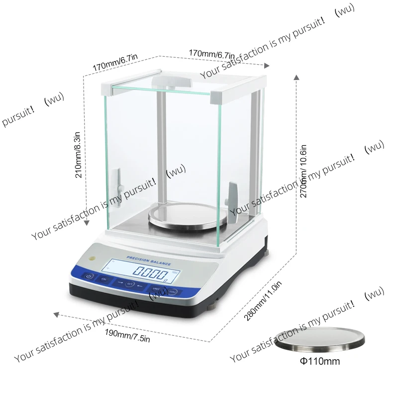 ميزان إلكتروني تحليلي 0.001 جرام مقياس ميزان المختبر مع الزجاج الأمامي وRS232 100 جرام إلى 500 جرام 1 مللي جرام مع قابلة للشحن