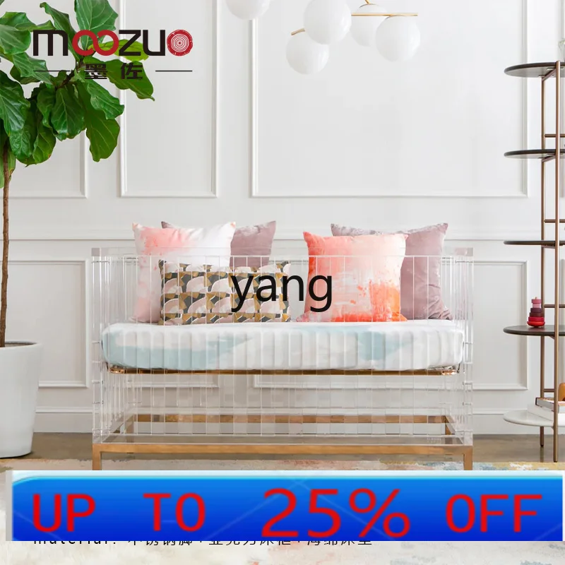 

Lh Italian minimalist acrylic light luxury high-end transparent bed crib