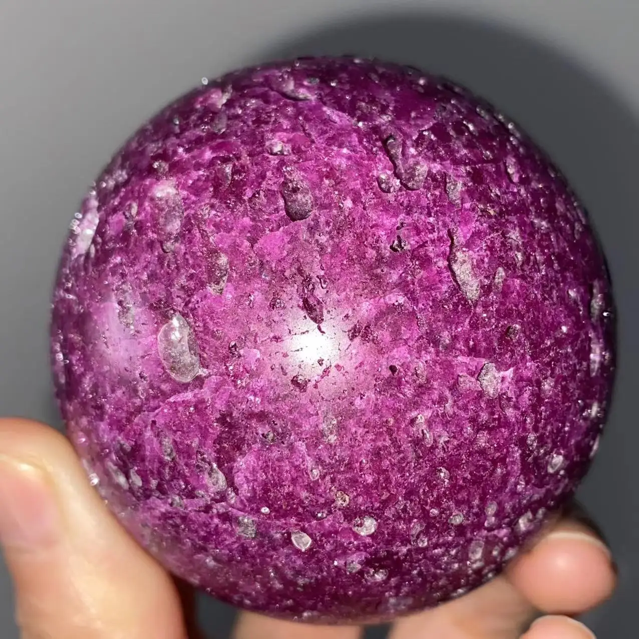 Natural Ruby Crystal Energy Sphere Reiki Healing Meditation Room Decor Home Decor Gift Collection