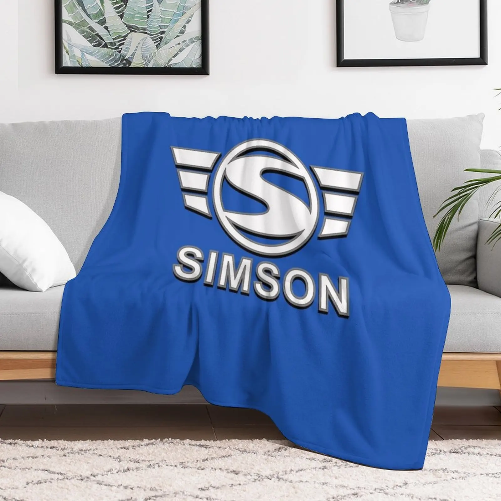Simson Logo 3D Spezial (أبيض) رمي بطانية السفر الفانيلا الدافئة هدايا عيد الميلاد البطانيات