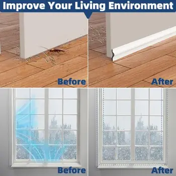 20/30/40M Akustická izolační pěna Posuvné dveře Okna Těsnicí páska proti povětrnostním vlivům, Zarážka proti průvanu, Odstraňování povětrnostních vlivů, Těsnicí výplň mezer 10 nejlepší prodej Větrná zábrana na okno - №2