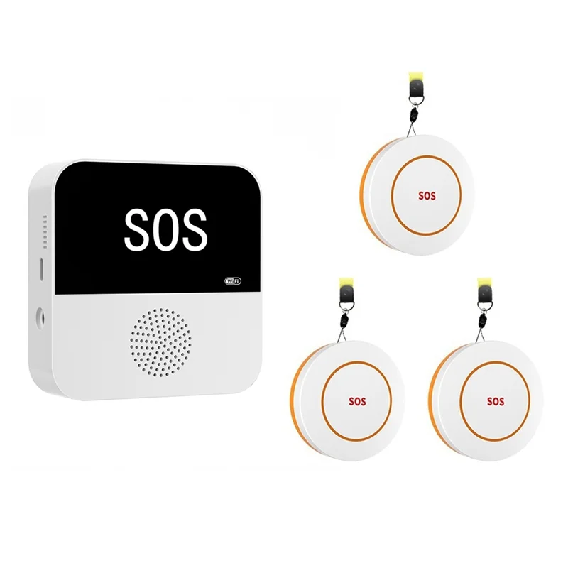 【Flash-Deal!】Tuya Smart Wifi SOS+3Call Button  Emergency Alert System For Elderly With Caregiver Pager For Seniors Patien