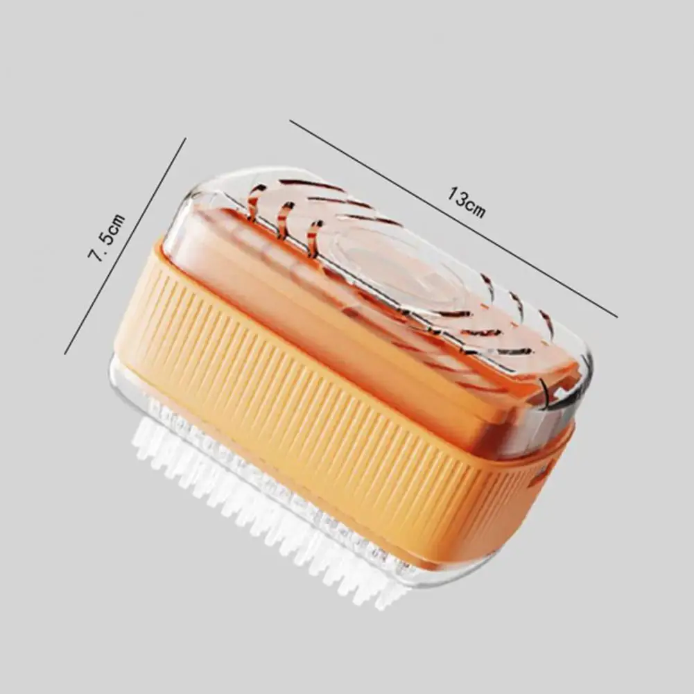 Foaming Soap Box with Brush Drain Holes Spring Design Non-slip Detachable 2 in 1 Plastic Soft Roller Soap Holder Laundry Tools