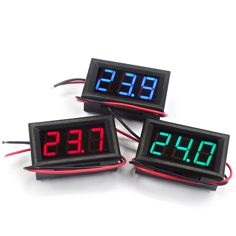 Digital Voltmeter DC 4.5V to 30V Digital Voltmeter Voltage Panel Meter Red/Blue/Green For 6V 12V Electromobile Motorcycle Car