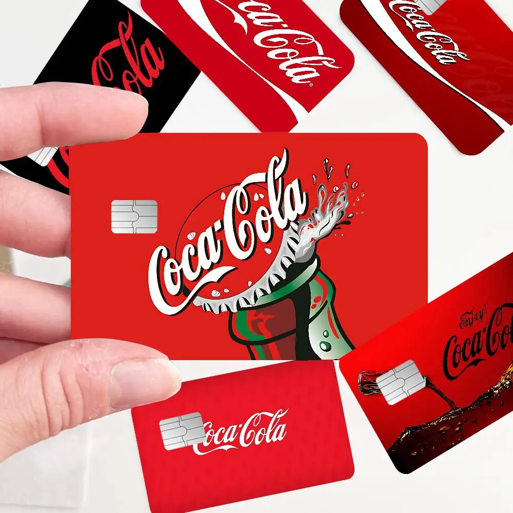 C-Coca-Cola Game Anime ملصق فيلم غطاء الجلد للصغيرة الكبيرة لا رقاقة الخصم بطاقة الائتمان الجانب الأمامي