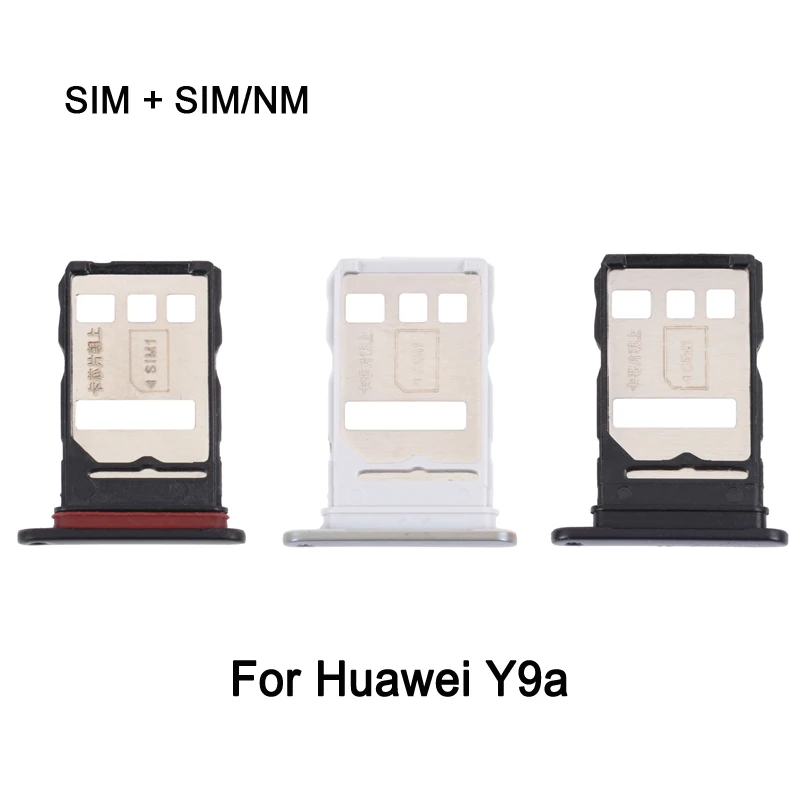 Dual SIM Card Tray For Huawei Y9a Phone SIM1 + SIM2/NM Card Tray Adapter Replacement Part