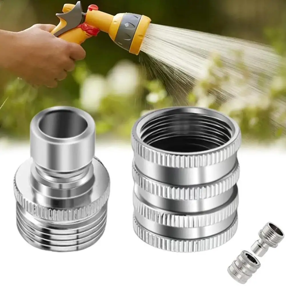 

Stainless Steel Garden Hose Quick Connect Fittings Pressure Washer Adapter M22 Swivel To 3/4Inch To Quick Disconnect