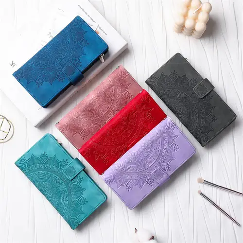 Totems Zipper Card Case for Xiaomi Poco X6 F6 M6 F5 X5 X4 X3 NFC F3 F4 Pro C65 C55 Luxury Magnetic Leather Wallet Protect Cover - Image 6