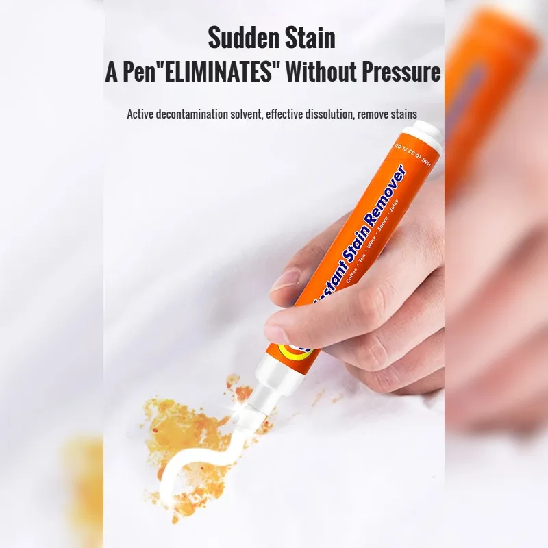 1 Portable and Convenient Stain Remover Pen for Emergency Stain Removal - Water-free, Suitable for Various Fabrics, Oxygen Formu