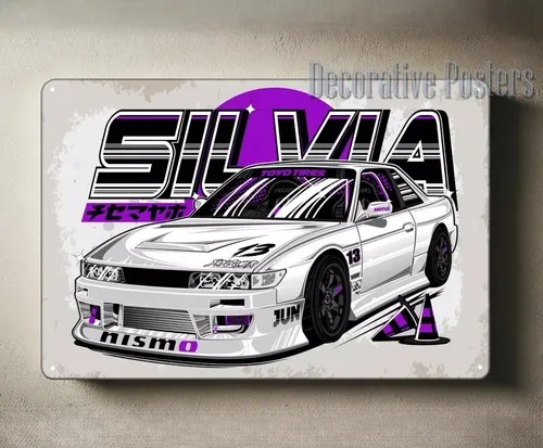 Silvia Nismo Car Metal Poster Tin Sign 20x30cm-aluminum
