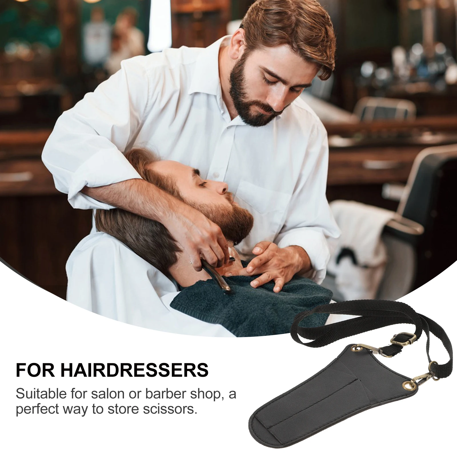 

Hairdressing Scissors Bag Stylist Waist Apron Black Tool Chest Durable Shear Holder Portable Barber Pouch Salon Combs Clips