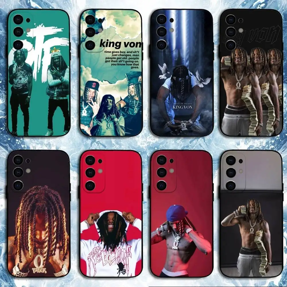 

Raper K-King Von Phone Case For Samsung S25,S24,S23,S22,S21,S20,Plus,Fe,Lite,Others Black Cover