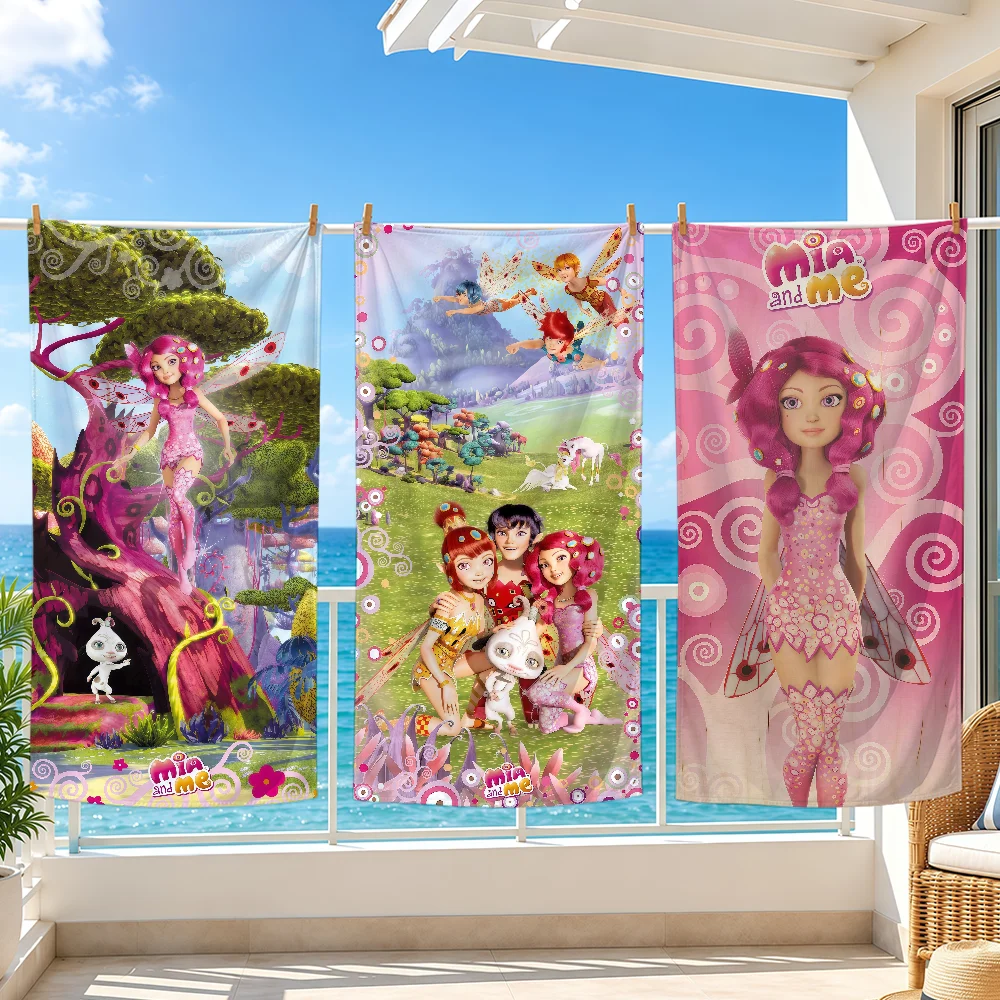 Cartoon Cute M-Mia And Me Towel Bath Beach Oversized Soft Ultra Absorbent Quick Drying Large Pool Travel Camping Bathroom