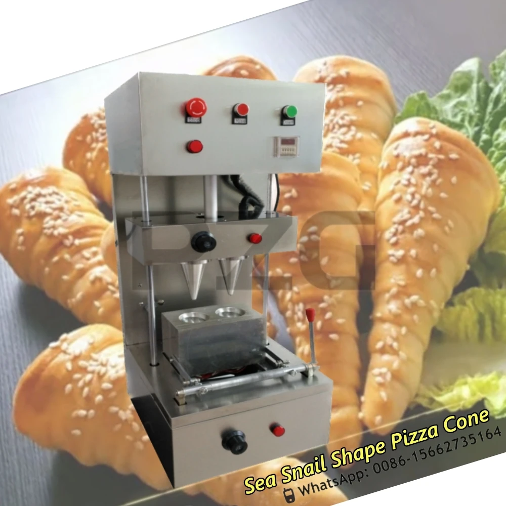 2 Cones 4 Cones Conch Shape Pizza Cone Maker Making Machine With Oven Showcase Optional