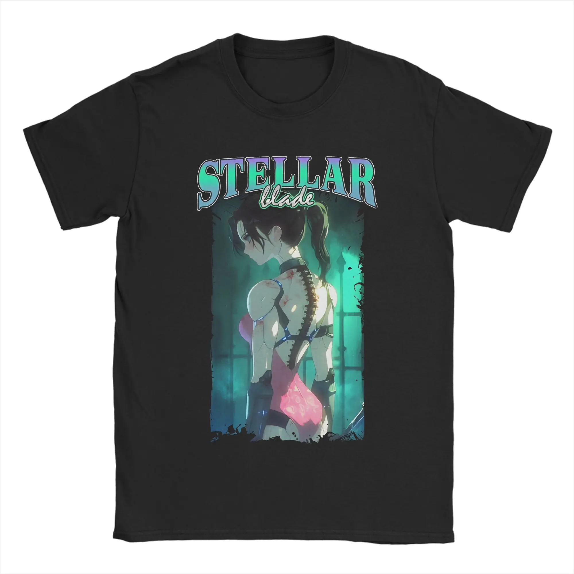 

Футболки Stellar Blade Eve, мужская футболка из чистого хлопка для отдыха, футболки с круглым воротником, одежда с короткими рукавами, подарок на день рождения