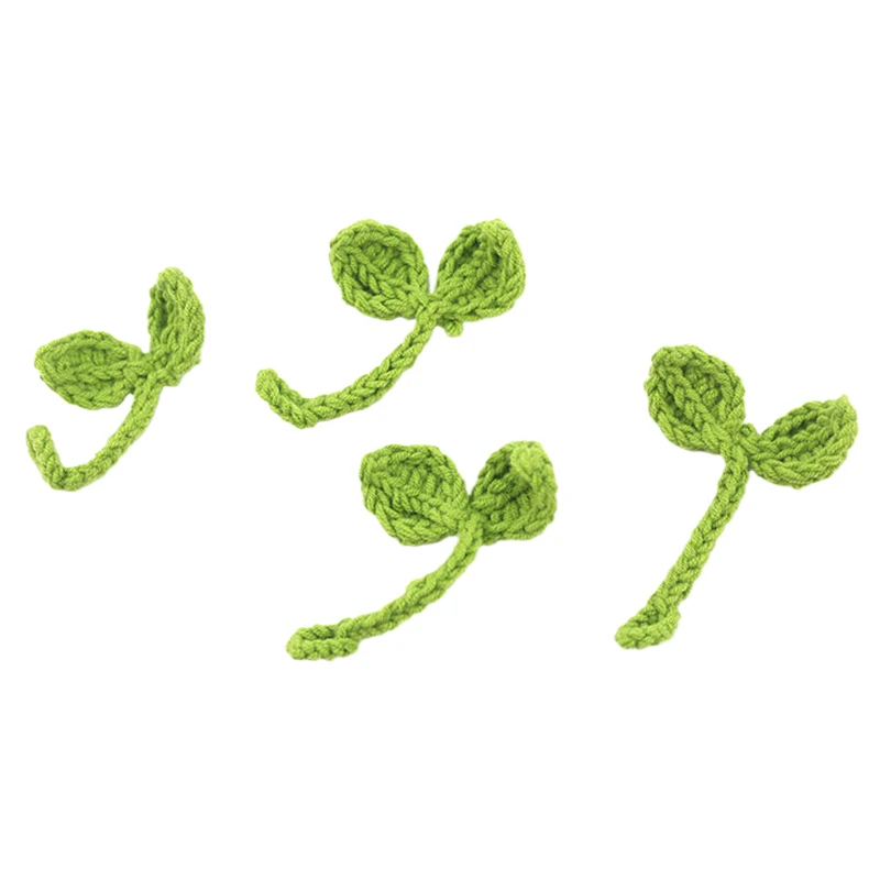 2024 handgemachte Häkel blatt Knospe multifunktion ale Lesezeichen Blätter Dekoration grün Häkeln Zubehör DIY Handwerk Geschenk